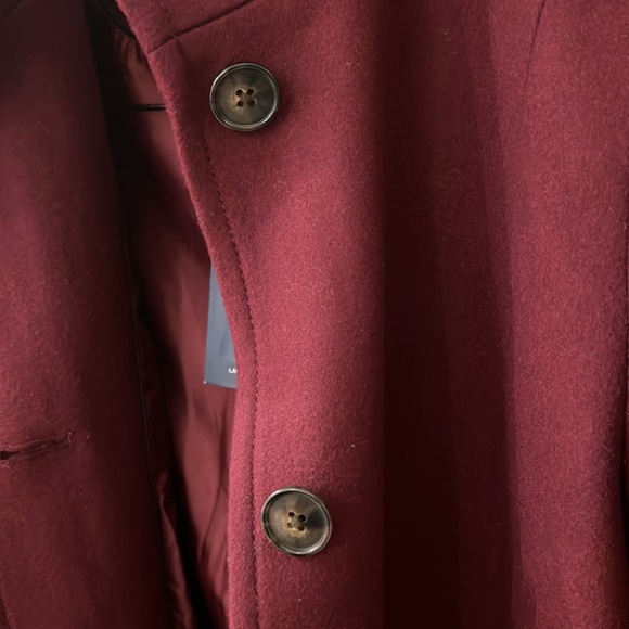 Land’s End Wool Fit and Flare Coat | Women’s Size 4 Tall | Deep Claret | $38.00 - Picture 4 of 8